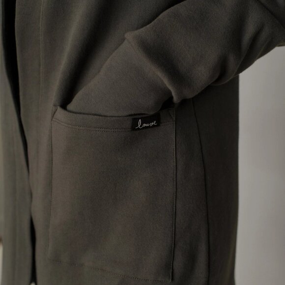 NWT Dark Gray Organic Cotton Cardigan - Picture 3 of 3